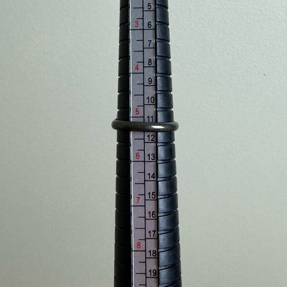 Vintage Navajo Sterling Silver Round Turquoise ring Size 5.25 - Picture 5 of 7